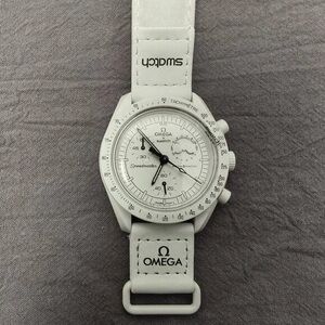 NWT Swatch X Omega Mission To The Moonphase - Full Moon Watch (In Box)